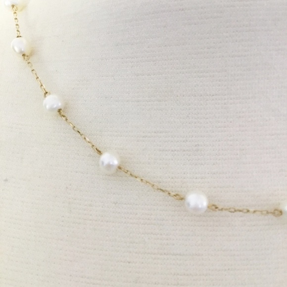 Retro Peter Braun 14k Yellow Gold 5.5mm Pearl Necklace 17" Necklace - Picture 3 of 5